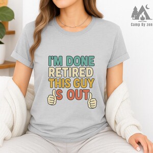Funny Retirement Shirt for Men – “I’m Done Retired This Guy is Out” Tee, Retro Vintage Font, Retirement Party Gift Idea