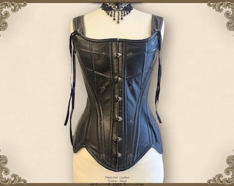 Luxury Leather Gothic Corsets By Khan & co. Plus Sizes Availabale