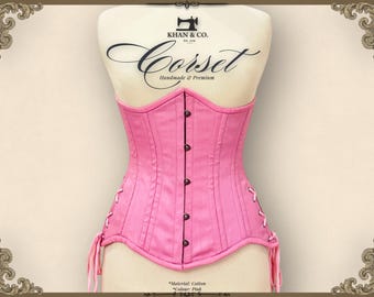 Barbie Pink Jacquard Retro Victorian Corset with Straps  Barbie Pink waist corset belt Fashion corset main image 2