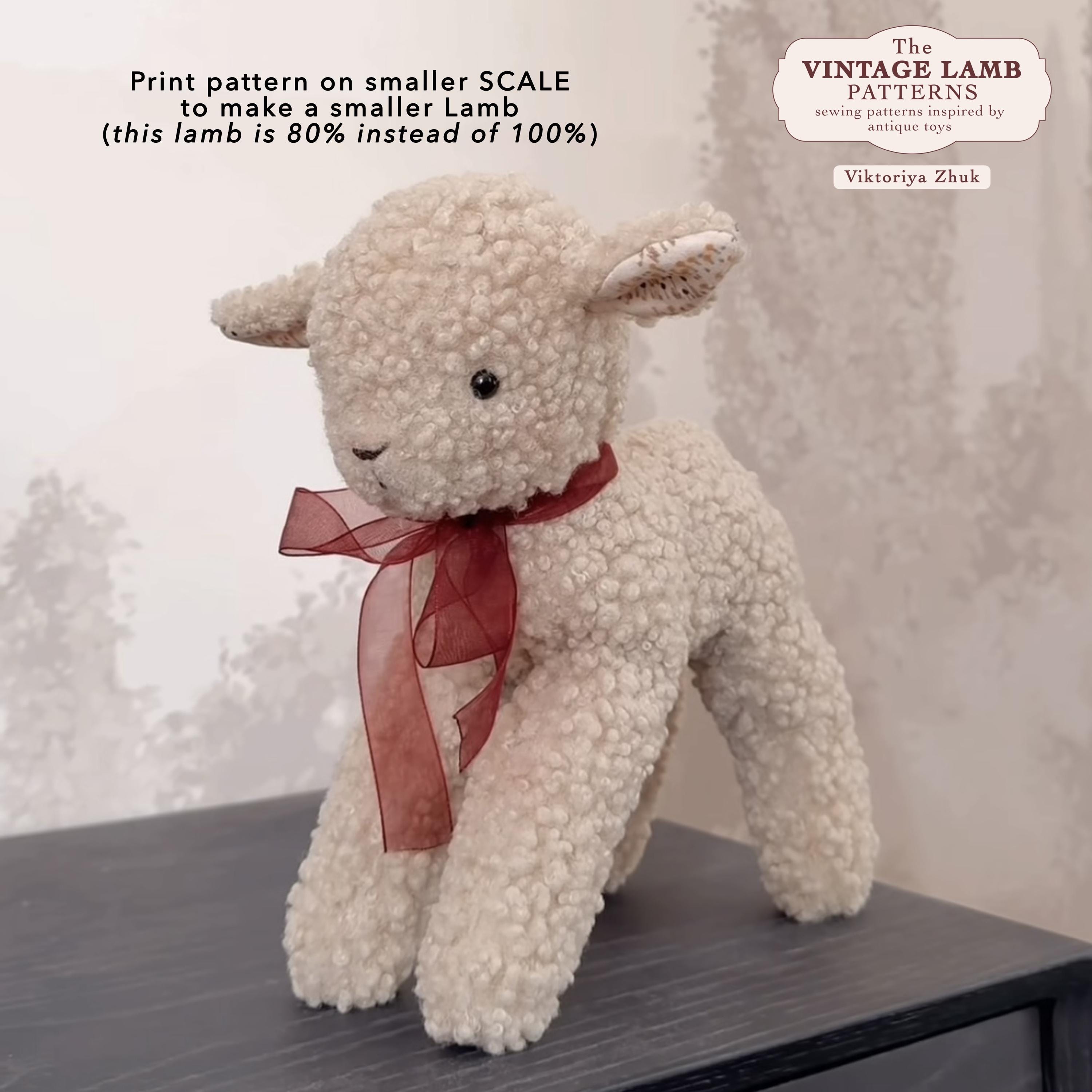 Lamb Toy Sewing Pattern Digital Download PDF - Etsy