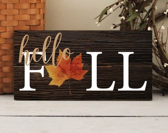 FC Hello Fall 12 x 6 Wood Sign FC Hello Fall 12 x 6 Wood Sign