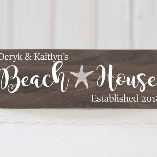 Personalized Family Name Beach House Sign Beach Sign Beach Etsy