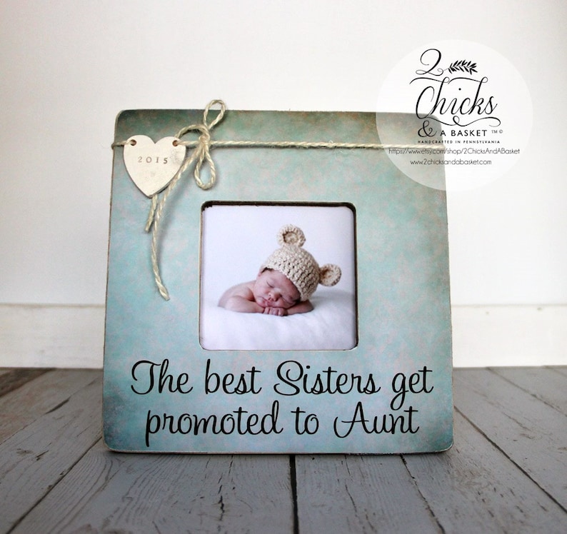 Gift for Aunt The Best Sisters Get Promoted To Aunt Personalized Picture Frame Aunt Gift from Kids Aunt Picture Frame Auntie Gift