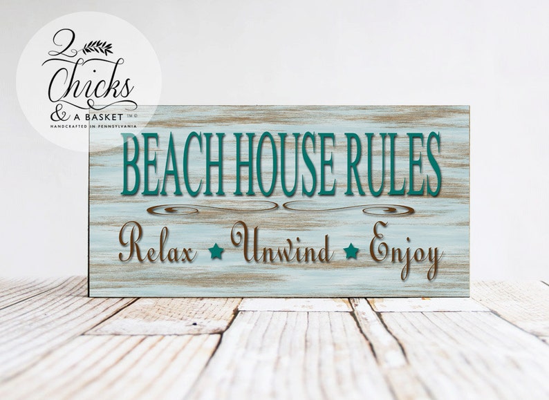 Beach House Rules Sign Beach Sign Beach House Decor Etsy