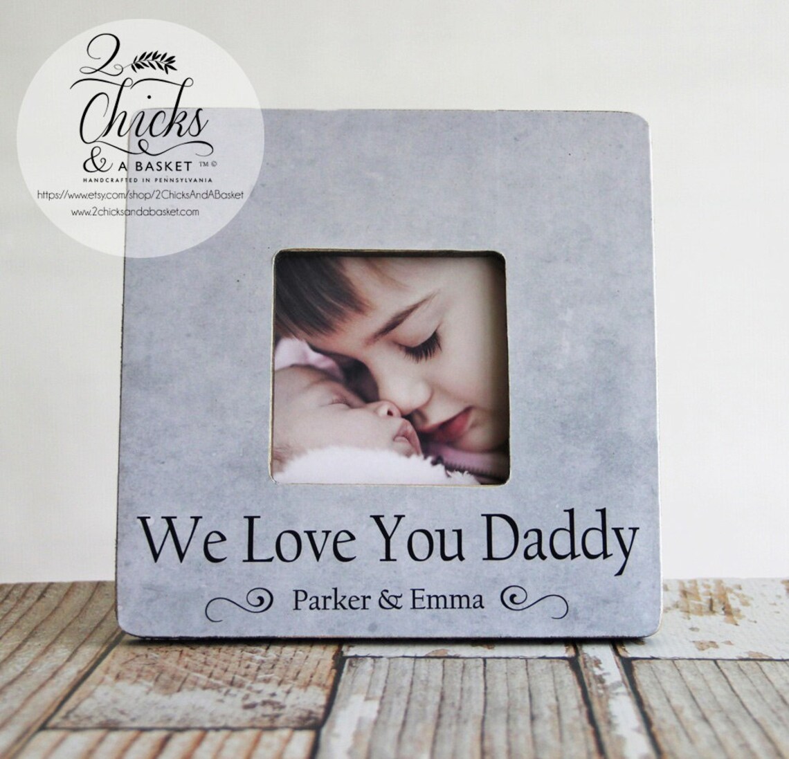We Love You Daddy Picture Frame Fathers Day Picture Frame Etsy