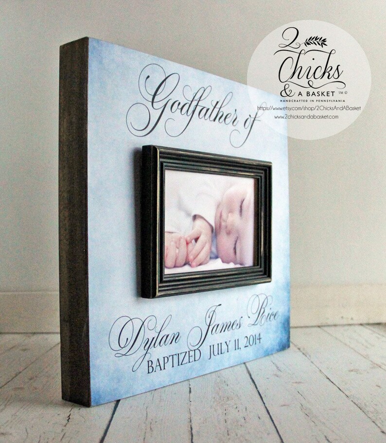Godfather Picture Frame Baptism Picture Frame Gift for Etsy