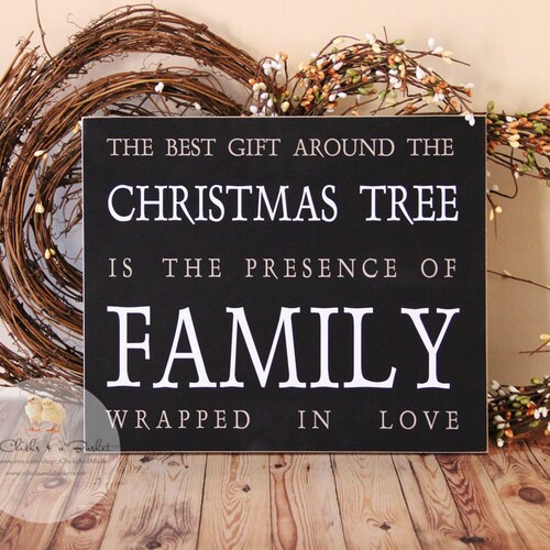 The Best Gift Around the Christmas Tree.. Primitive Wood Sign Etsy