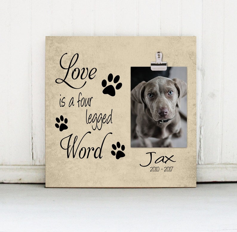 Pet Sympathy Gift Pet Loss Keepsake Love Is A Four Legged