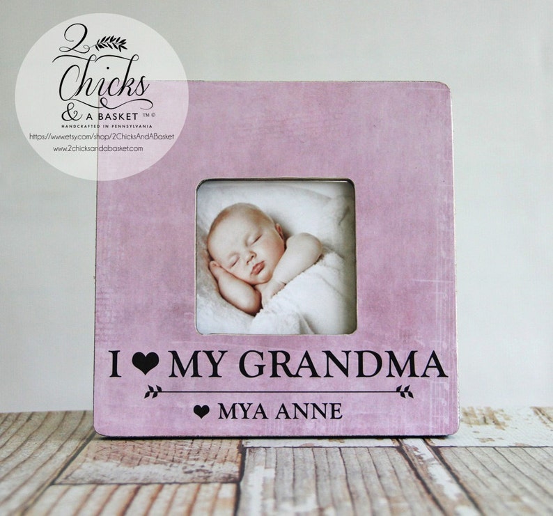 I Love My Grandma Picture Frame Grandma Picture Frame Etsy