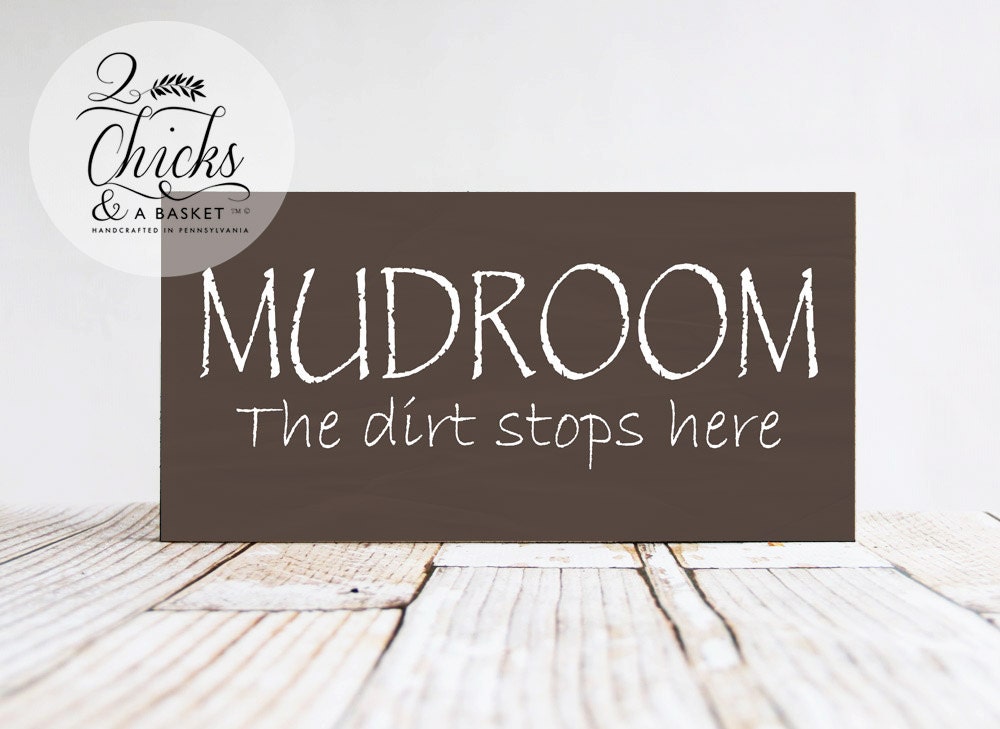 Mudroom the dirt stops here Barnboard Framed Canvas Sign