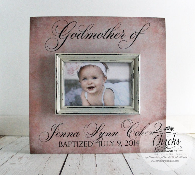 Godmother Gift Personalized Baptism Picture Frame Godparent Etsy