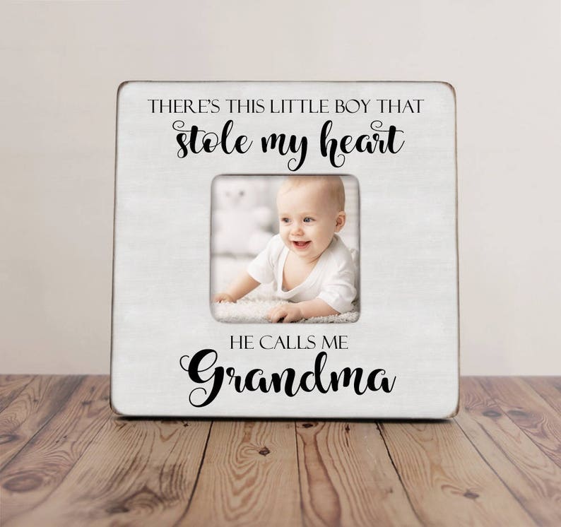 Gift For Grandma There S This Little Boy That Stole My Heart Picture Frame Personalized New Grandson