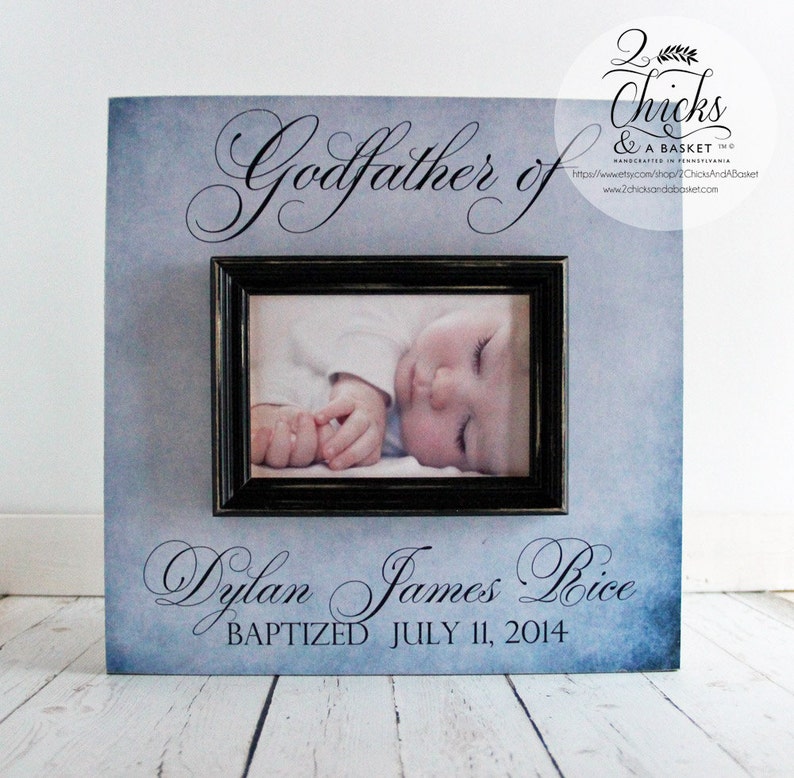 Godfather Picture Frame Baptism Picture Frame Gift for Etsy