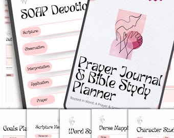Bible Study Journal & Planner | SOAP, Verse Mapping, Notes (Digital Download)