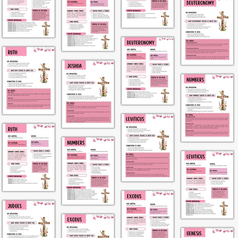 Beginner friendly Bible summary printable organized and simplified study guide Christian women