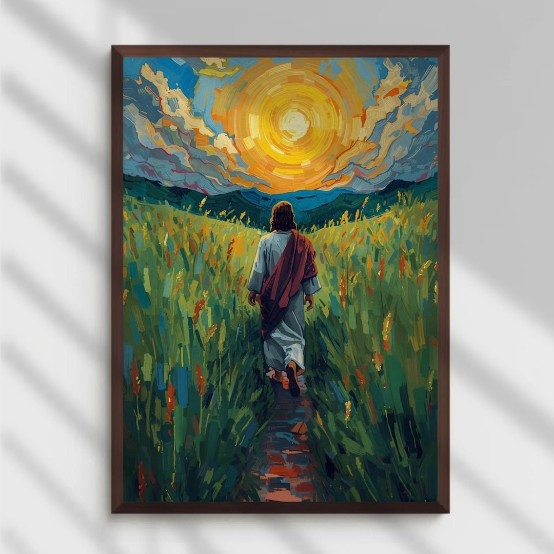 Jesus Walking Toward the Light Christian Wall Art Printable | Faith ...