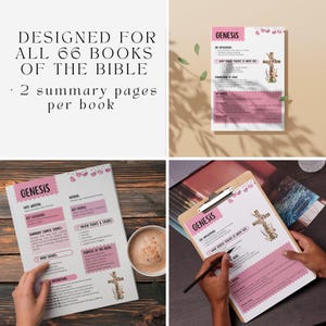 Printable Bible Study Guide PDF, Understand the Entire Bible, 66 Books Overview, Christian Study Planner, Bible Timeline, Genesis Summary Pages, Beginner Bible Study Bundle, Instant Download