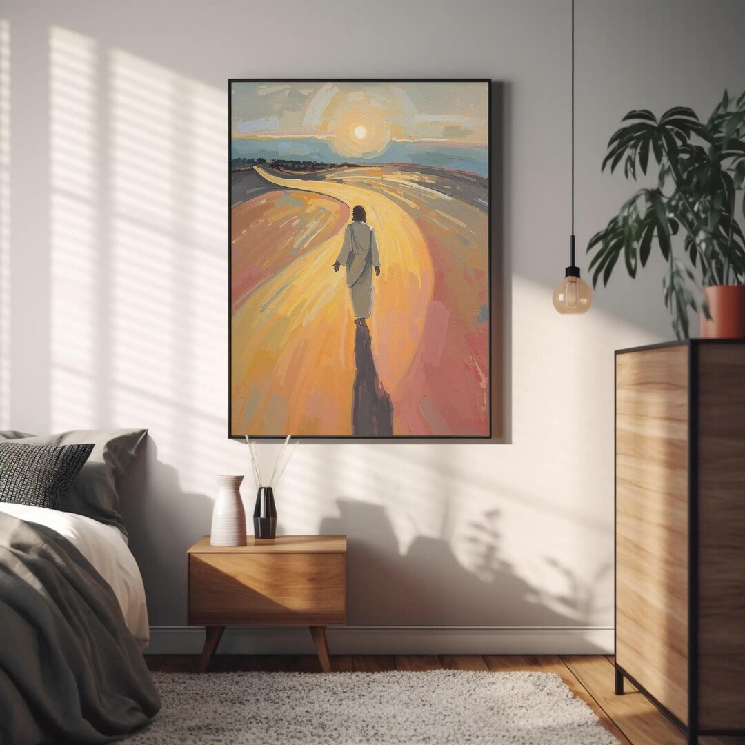 Jesus Walking Toward the Light Christian Wall Art Printable | Follow ...