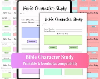 Bible Character Study Journal Printable | Goodnotes Template