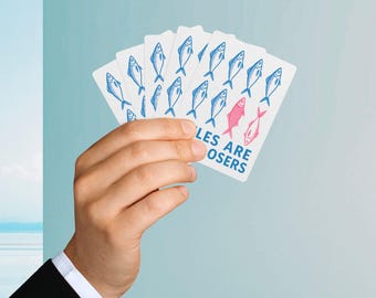 Baraja de cartas de póker Sardinas - Rules Are for Losers / Baraja de cartas de novedad