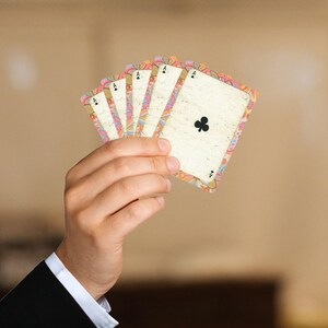 Baralho de pôquer vintage com borda floral | Baralho decorativo estilo Bicycle imagem 7