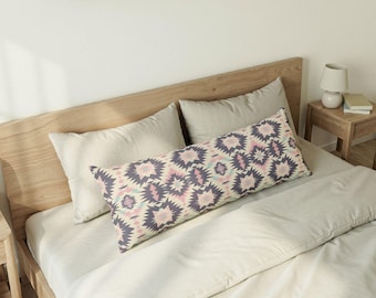 Purple Pink Ivory Western Aztec Body Pillow