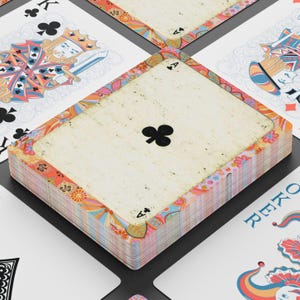 Baralho de pôquer vintage com borda floral | Baralho decorativo estilo Bicycle imagem 1