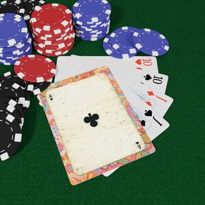 Baralho de pôquer vintage com borda floral | Baralho decorativo estilo Bicycle imagem 6