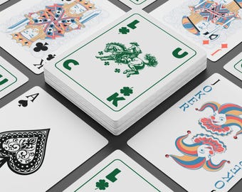 Baralho de pôquer Lucky Cowboy on a Horse | Design de Ás de Espadas