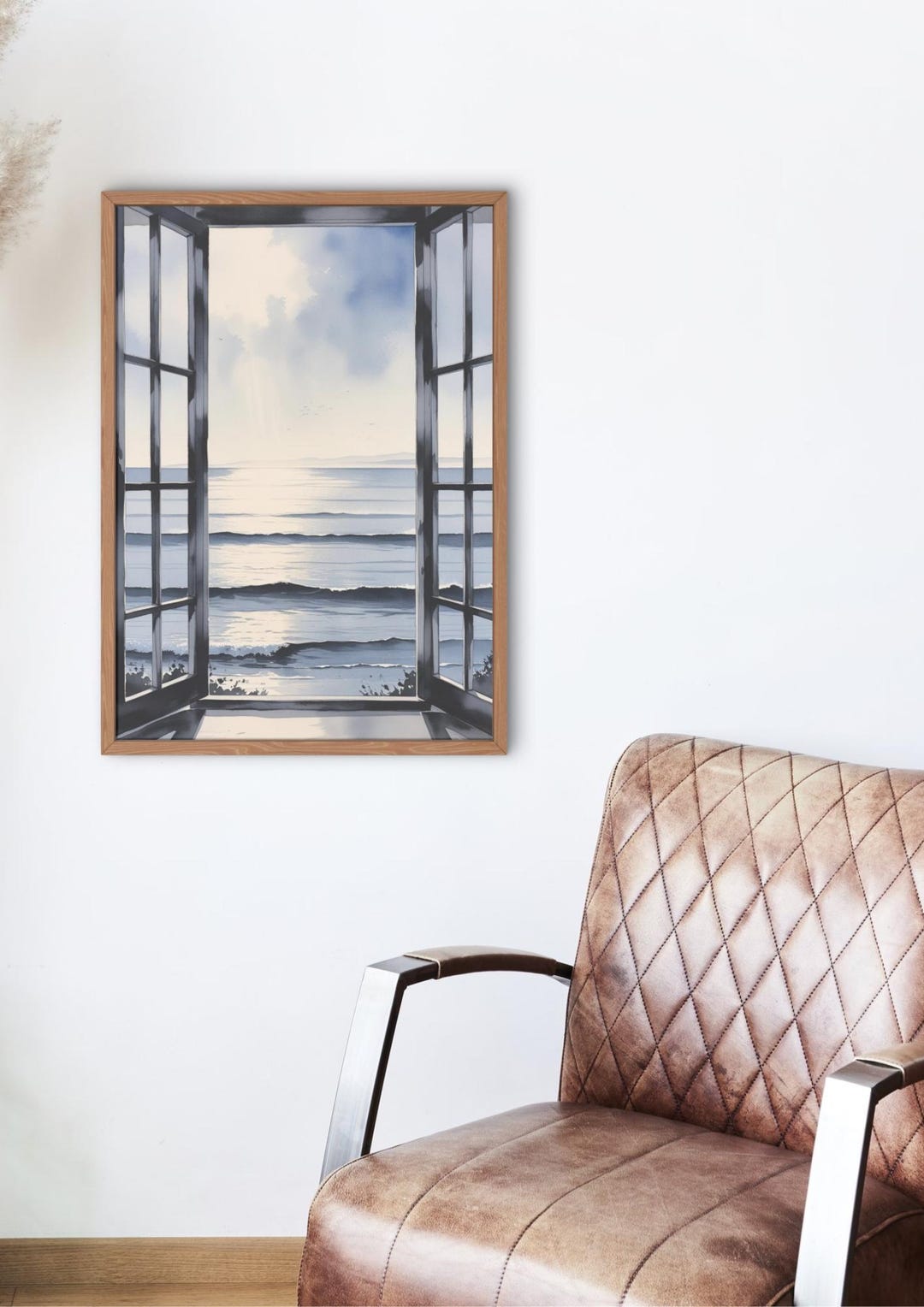 Canva AI Digital Art Template the Sea Seen From the Window Etsy UK
