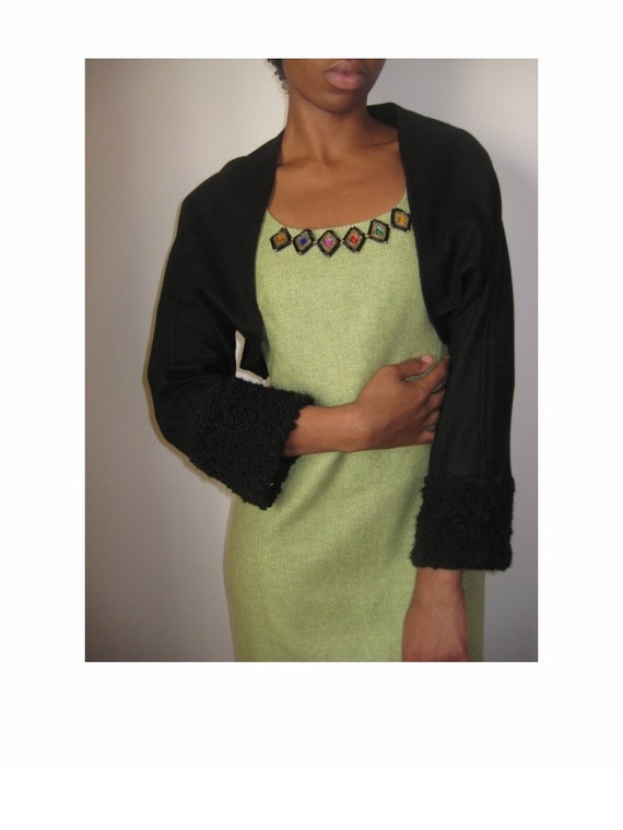black woolen shrug