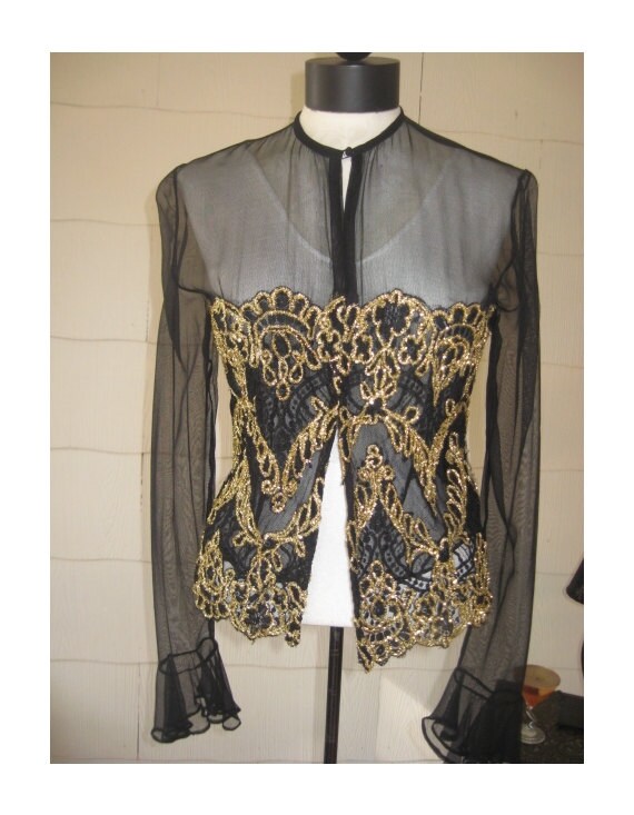black and gold formal jacket