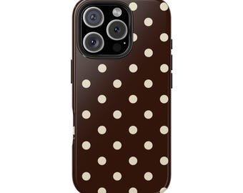 Polka Dot Tough Phone Case: Shockproof, Stylish Phone Accessory