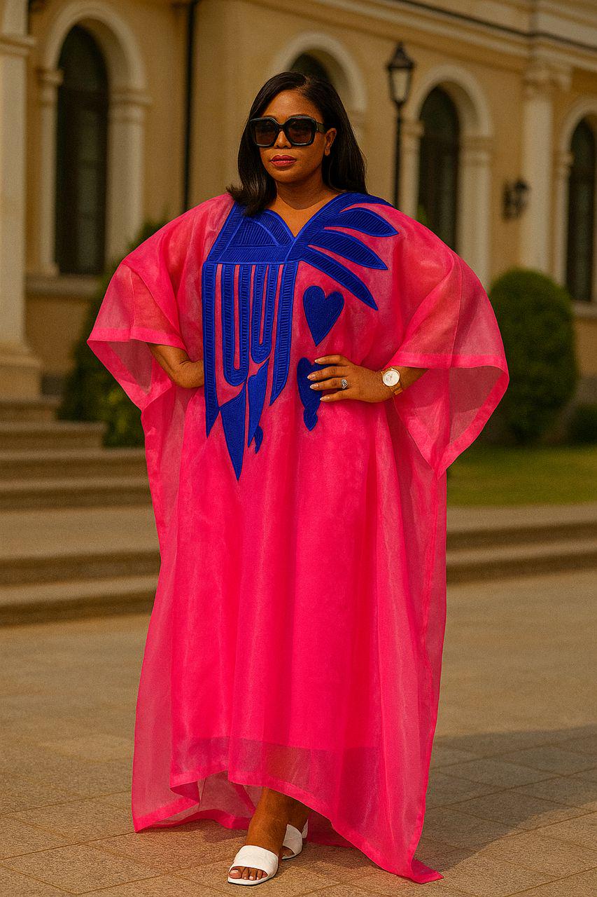 knee length dresses for ladies Brocade Agbada Dress – Arourah main image 0