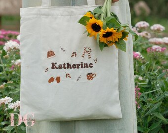 Custom Embroidered Tote Bag, Personalized Embroidery, Monogram Bag, Wedding Party Gifts, Mother Day Gift