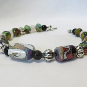 Lampwork & Picasso Glass Bracelet