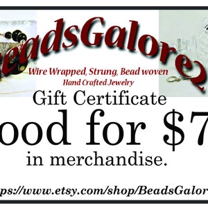 BeadsGalore2 75 Dollar Geschenkgutschein, herunterladbares Geschenkzertifikat