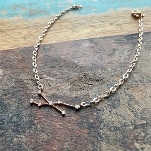 The Taurus- Zodiac Constellation Rose Gold Rhinestone Bracelet