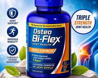 Osteo Bi-Flex Joint Supplement 200 Tablets | Glucosamine Chondroitin MSM | Joint Support | Mobility & Flexibility | Daily formula