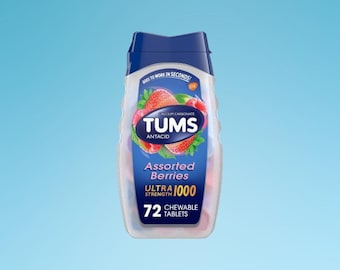 TUMS Ultra Strength 1000 Assorted Berries Antacid Tablets, 72 Count