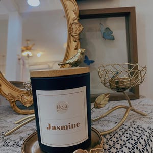 Jasmine Scented Soy Candle: Aromatherapy, Calming Home Fragrance