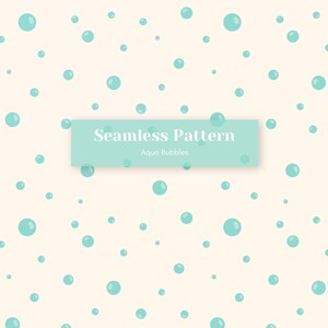 Aqua Bubble Toss Seamless Pattern, Cute Ocean Digital Paper, Underwater Dot Repeat, Coastal Blender, 12x12 JPG