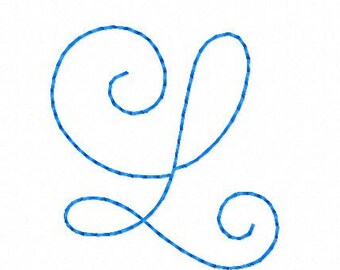 Cute Curly Thin Line Monogram Embroidery Font Design Set, Embroidery Designs, Machine Embroidery Design, Embroidery Font, Joyful Stitches
