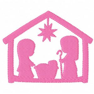 Embroidery Design Nativity Manger Christmas Christmas Embroidery Design Nativity Embroidery Design Silhouette Joyful Stitches
