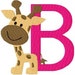 Giraffe Baby Machine Embroidery Design, Monogram Embroidery Font, Machine embroidery Designs, Safari Embroidery Design // Joyful Stitches