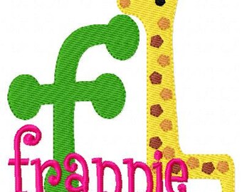 Giraffe // Nursery // Baby // Machine Embroidery Monogram Design Set, Machine Embroidery Designs, Embroidery Font // Joyful Stitches