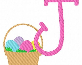 Easter Basket Spring Machine Embroidery Designs Monogram Font Design Set, Joyful Stitches, Easter Embroidery, Spring Embroidery