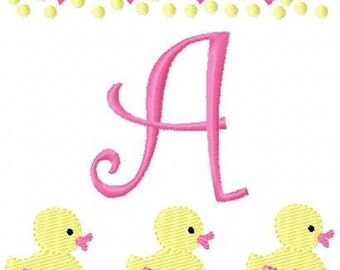 Duck Baby Embroidery Design. Monogram Machine Embroidery Font Set, Machine Embroidery Designs, Embroidery Font, // Joyful Stitches