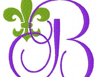 Fleur De Lis // Machine Embroidery Monogram Font Design Set // Fleur de Lis Embroidery Design // Joyful Stitches