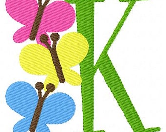 Butterfly Trio Embroidery Design, Machine Embroidery Monogram Font Design Set, Machine Embroidery Designs, Embroidery Font//Joyful Stitches